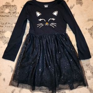 5T Girls Black Cat Dress